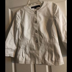 White blazer with snap buttons